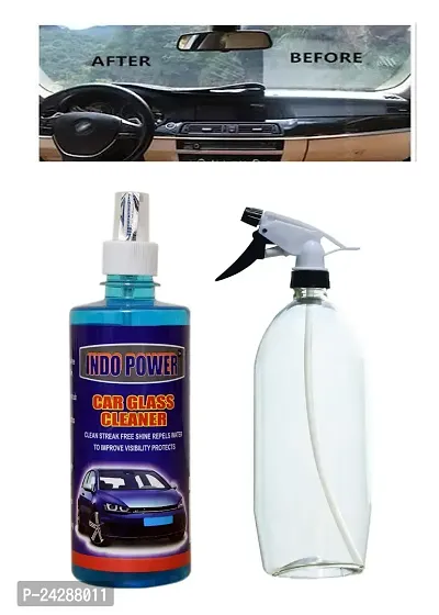 INDOPOWER? Ss832-CAR GLASS CLEANER 500ml. + Multipurpose Car Wash Bottle Black Nozzle Spray