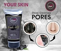 INDOPOWER Activated Charcoal Peel Of Mask For Men  Women with Vitamin E for Deep Pore Cleansing, Removing Blackheads and Whiteheads  Fresh Glowing Skin, No Parabens  Sulphates 100Gm-thumb2