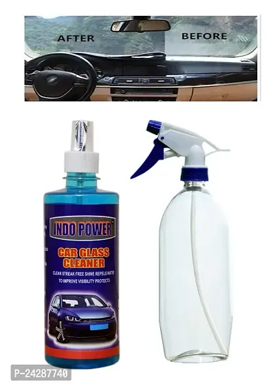 INDOPOWER? R830-CAR GLASS CLEANER 500ml. + Multipurpose Car Wash Bottle Blue Nozzle Spray