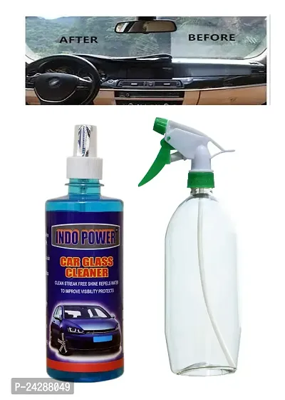 INDOPOWER? R831-CAR GLASS CLEANER 500ml. + Multipurpose Car Wash Bottle Green Nozzle Spray-thumb0