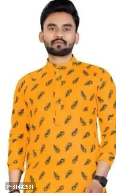 Stylish Men Printed Morpankhi-Kurta-thumb2