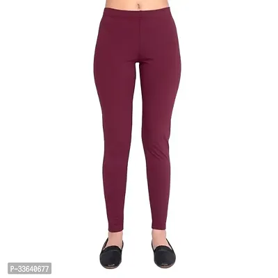 Trendy Polyester Solid Leggings For Women-thumb0