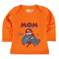 Piku Store Baby Boy's & Baby Girl's T-Shirt (MonkeyLion_Blue & Orange_3-6 Months)-thumb2