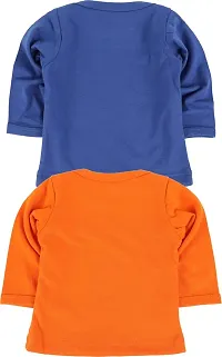 Piku Store Full Sleeves Royal Blue & Orange T-Shirt for Kids- Pack of 2 (2-3 Years)-thumb3