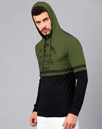 Trendy Cotton Hooded T-shirt for Men-thumb3
