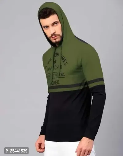 Trendy Cotton Hooded T-shirt for Men-thumb4