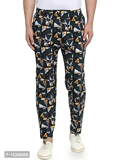 Stylish Multicoloured Cotton Blend Solid Regular Track Pants For Men-thumb0