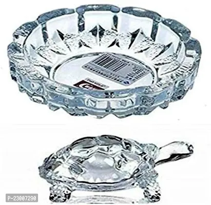 Crystal Glass Turtle Plated Feng Shu Tortose Plate Vastu Yantra-thumb0