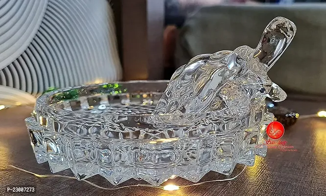 Crystal Turtle Tortose Wth Plate For Good Luck Vastu Feng Shue