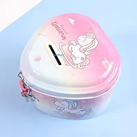 Unicorn Printed Metal Coin Bank Piggy Bank for Kids-thumb1