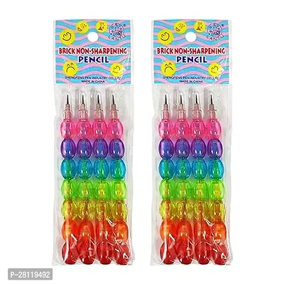 Pearls  Design Non-Sharpening Stacking Pencil for Kids (pack of8)-thumb0