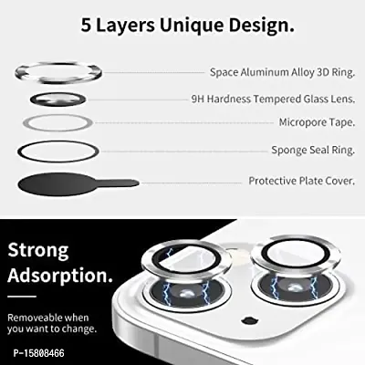 UNIKWORLD Camera Lens Protector for iPhone 13 /iPhone 13 Mini High Clarity,Bubble Free, Scratch Proof,9H Protection Camera Cover Aluminum Alloy Rings For iPhone 13 /iPhone 13 Mini (RED)-thumb2