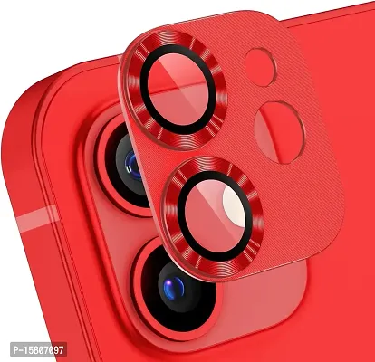 UNIKWORLD Camera Lens Protector for iPhone 11,High Clarity, Scratch Proof,9H Protection Camera Cover Alloy Rings For iPhone 11 (Red)-thumb0