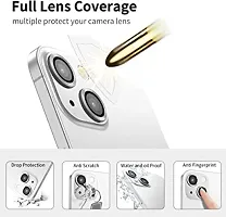 UNIKWORLD Camera Lens Protector for iPhone 13 /iPhone 13 Mini High Clarity, Scratch Proof,9H Protection Camera Aluminum Alloy Rings For iPhone 13 /iPhone 13 Mini (Sliver)-thumb2