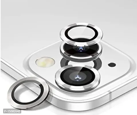 UNIKWORLD Camera Lens Protector for iPhone 13 /iPhone 13 Mini High Clarity, Scratch Proof,9H Protection Camera Aluminum Alloy Rings For iPhone 13 /iPhone 13 Mini (Sliver)
