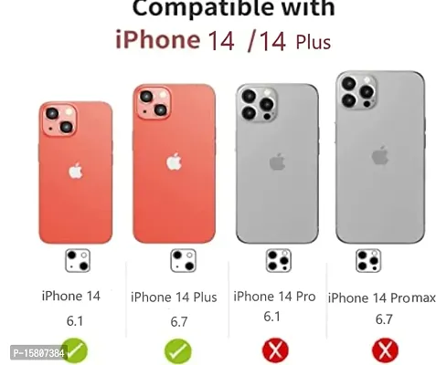 UNIKWORLD Camera Lens Protector for iPhone 14 /iPhone 14 Plus High Clarity, Scratch Proof,9H Protection Camera Cover Aluminum Alloy Rings For iPhone 14 /iPhone 14 Plus (RED)-thumb3