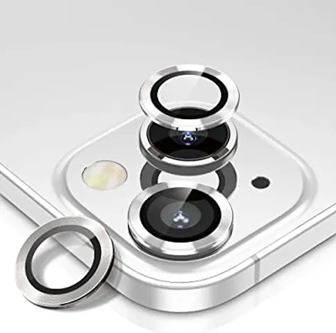 UNIKWORLD Camera Lens Protector for iPhone 14 /iPhone 14 Plus, High Clarity, Scratch Proof,9H Protection Camera Cover Aluminum Alloy Rings For iPhone 14 /iPhone 14 Plus (Sliver)