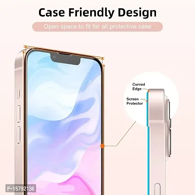 UNIKWORLD iPhone 13 Front and Back Screen Protector Screen,iPhone 13 Camera Protector,Screen Protector for iPhone 13 HD Clear, Bubble Free,9H Hardness,[pack of 3] (iPhone 13 Combo)-thumb3