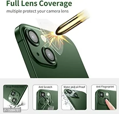 UNIKWORLD Camera Lens Protector for iPhone 13 /iPhone 13 Mini High Clarity, Scratch Proof,Bubble Free,9H Protection Camera Aluminum Alloy Rings For iPhone 13 /iPhone 13 Mini (GREEN)-thumb3