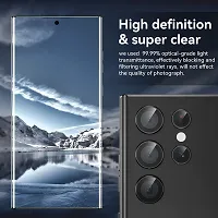 UNIKWORLD Samsung Galaxy S23 Ultra Camera Lens Protector, Camera ring Cover High Clarity, Scratch Proof 9H camera Glass Camera Protector Aluminum Trim -[sets of 5] black-thumb1