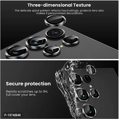 UNIKWORLD Samsung Galaxy S23 Ultra Camera Lens Protector, Camera ring Cover High Clarity, Scratch Proof 9H camera Glass Camera Protector Aluminum Trim -[sets of 5] black-thumb4
