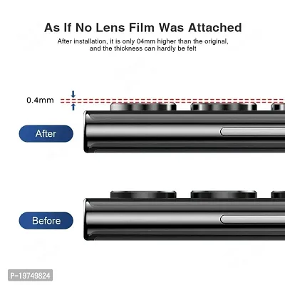 UNIKWORLD Camera Lens Protector for VIVO V27, Vivo V27 Pro 5G Camera Lens Protector Tempered Glass Alloy Metal Individual Ring - Black (Pack of 3)-thumb3