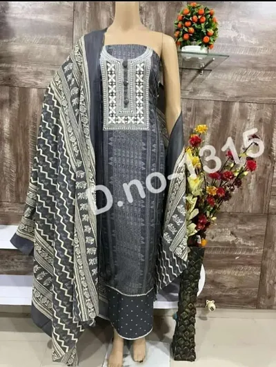 Fancy Cotton Unstitched Printed Suit