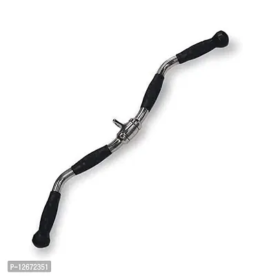 Sports Zig Zag Curl Handle Bar for Triceps/Biceps Exercise and Rotating Bar-thumb0