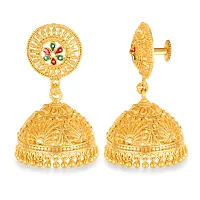 Vighnraj Jewels Traditional Errings Screw Back Earring 1 Gram Gold Fancy Stylish Jhumki-thumb1