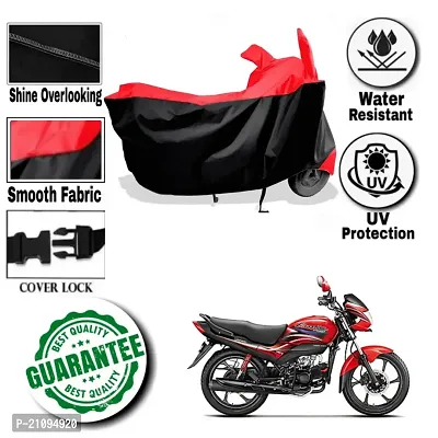 Aikoziya Hero passion pro Bike Cover Presents Dual Tone(black red) Water-Resistant/UV   Protection  Dust Proof Bike/Scooty Body Cover.-thumb0