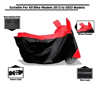 Aikoziya Hero passion pro Bike Cover Presents Dual Tone(black red) Water-Resistant/UV   Protection  Dust Proof Bike/Scooty Body Cover.-thumb1