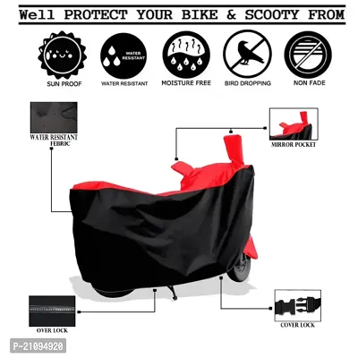 Aikoziya Hero passion pro Bike Cover Presents Dual Tone(black red) Water-Resistant/UV   Protection  Dust Proof Bike/Scooty Body Cover.-thumb4