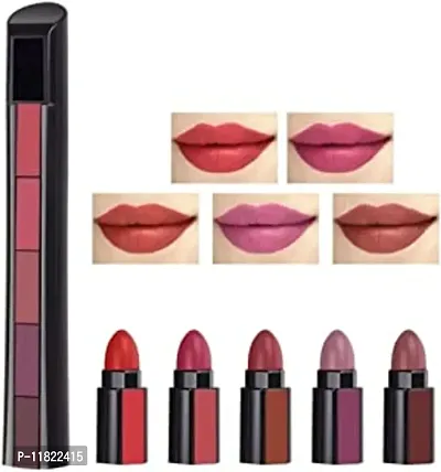 Generic 5 in 1 Matte Lipstick, Waterproof and Long Lasting