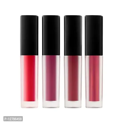 The Red Edition Non Transfer Liquid Matte Lipstick Set Of 4 Multi Colors-thumb0