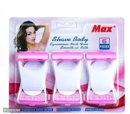 Womens Disposable Plastic Hair Razor  Bikini Shaving Razor For Women - Pack Of 1 (6 Pcs)