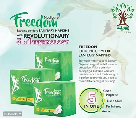 Freedom Sanitary Extreme Comfort Napkin - 15 Pads (Large,290mm)-thumb2