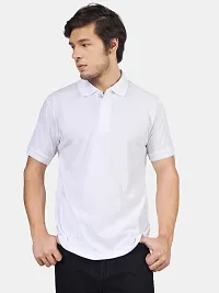 Classic Multicoloured Cotton Solid Polos For Men Combo Of 2-thumb2