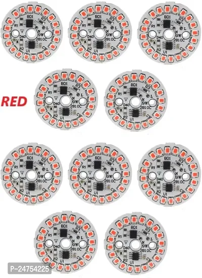 Multipurpose 15 Pieces 9 Watt Red Color Led Bulb Dob Direct On Board Raw Material Red Light-thumb0