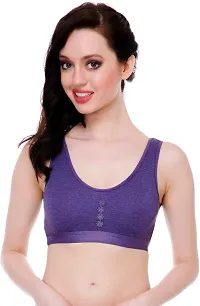 Stylish Multicoloured Cotton Blend Solid Bras For Women Pack Of 3-thumb2