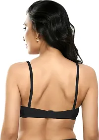 Stylish Black Cotton Solid Bras For Women Pack Of 1-thumb1