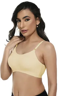 Stylish Yellow Cotton Solid Bras For Women Pack Of Single-thumb2