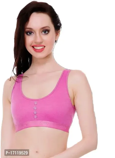 Stylish Multicoloured Cotton Blend Solid Bras For Women Pack Of 3-thumb4