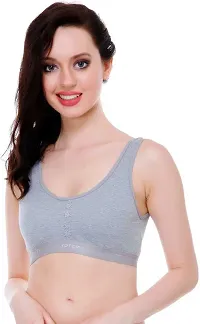 Stylish Multicoloured Cotton Blend Solid Bras For Women Pack Of 3-thumb3