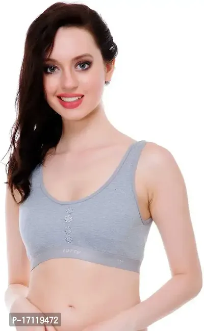 Stylish Multicoloured Cotton Blend Solid Bras For Women Pack Of 3-thumb4