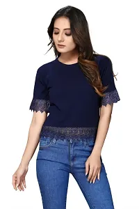 Trendy Polyester Lace Top For Women-thumb3