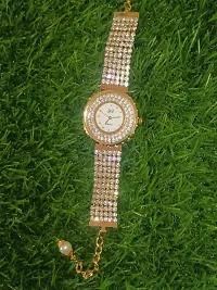 Fancy pearl stone watches lite weighted diamond watches for women and girls-thumb2
