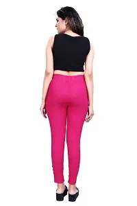 Aurpail Women's Lycra Rayon Cotton Stretchable Lining Trouser Pant (XL, Pink)-thumb2