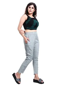 Aurpail Women's Lycra Rayon Cotton Stretchable Lining Trouser Pant-thumb2