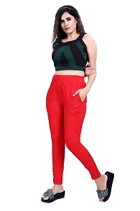 Aurpail Women's Lycra Rayon Cotton Stretchable Lining Trouser Pant-thumb1