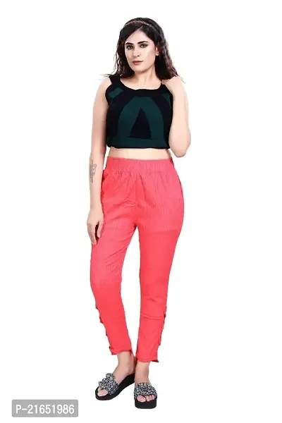 Aurpail Women's Lycra Rayon Cotton Stretchable Lining Trouser Pant-thumb0